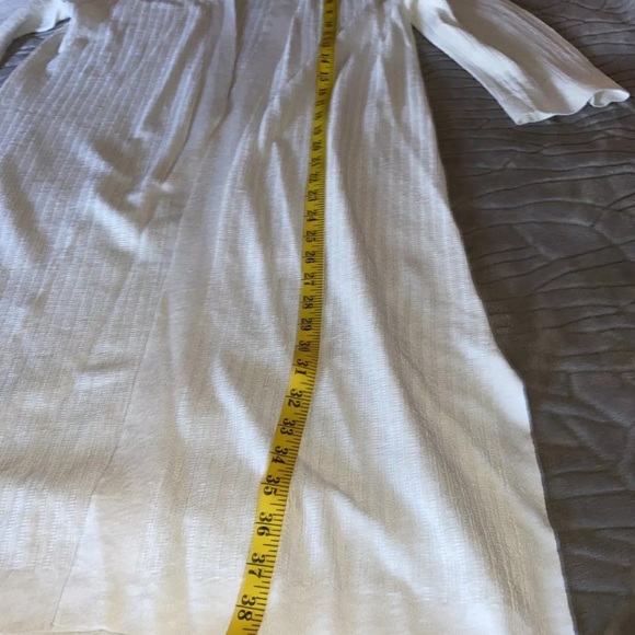 Eileen Fisher NWT  Simple Long Organic Linen Stretch Crepe Sz M-NWT - Picture 3 of 6